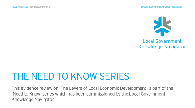 The levers of local economic development